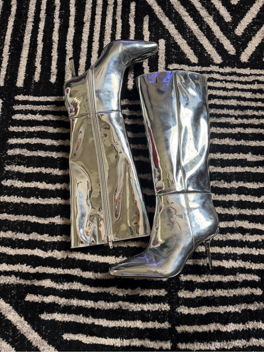 Silver Metallic Knee-High Women's - Picture 7 of 7